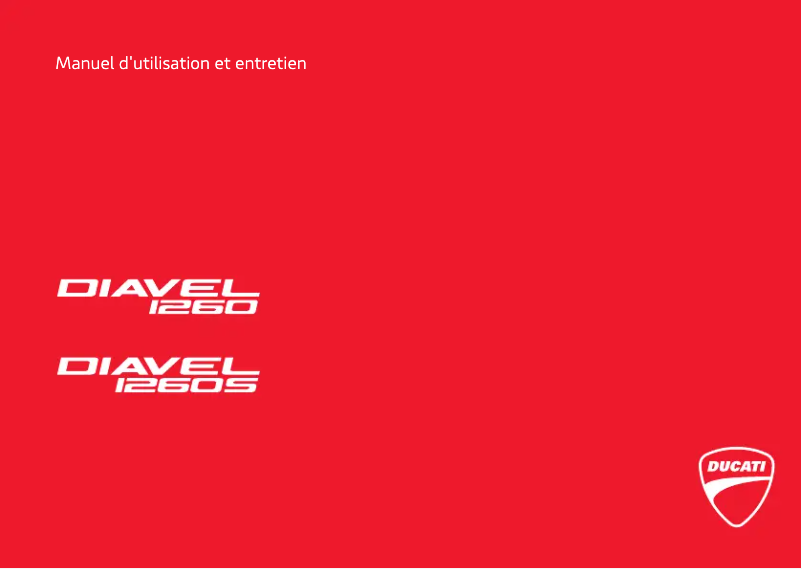 Page 1 of the manual User Manual Ducati Diavel 1260 S (2019)
