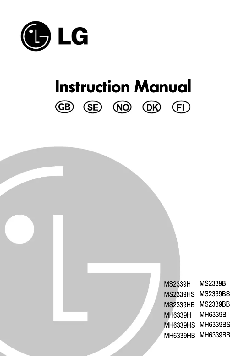 Page 1 de la notice Manuel utilisateur LG MS2339H