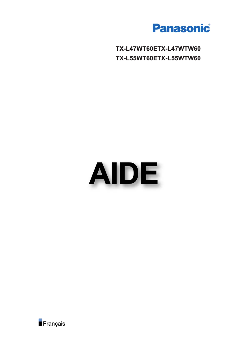 Page 1 de la notice Manuel utilisateur Panasonic Viera TX-L55WTW60