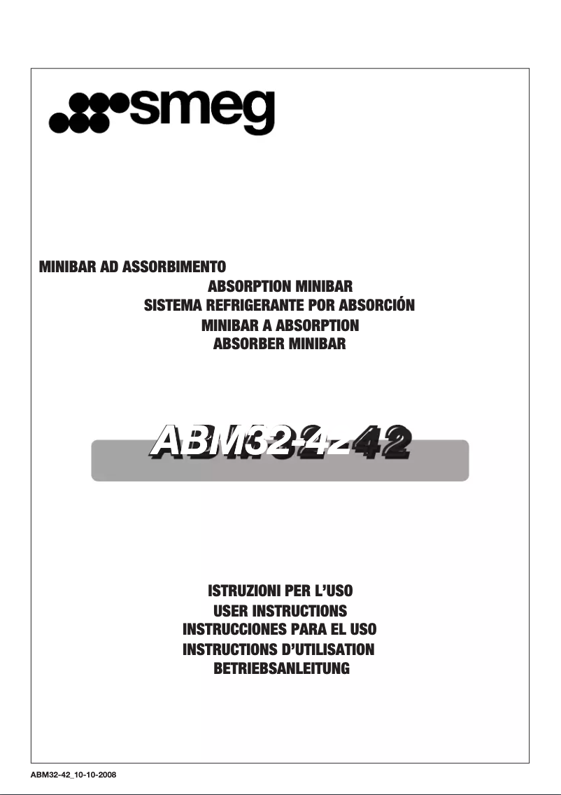 Page 1 de la notice Manuel utilisateur Smeg BM42FSN