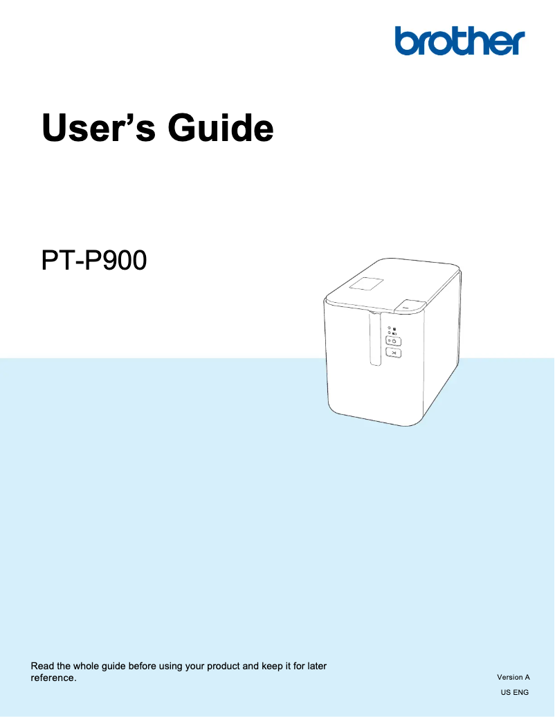 Página 1 del manual Manual de usuario Brother P-Touch PT-P900
