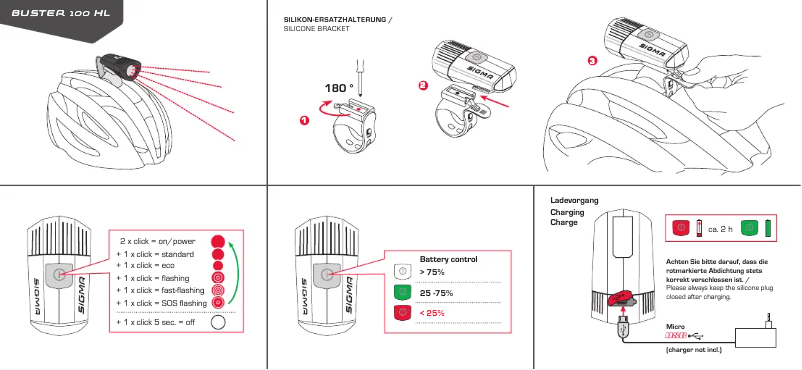 Page 1 de la notice Manuel utilisateur Sigma Buster 100