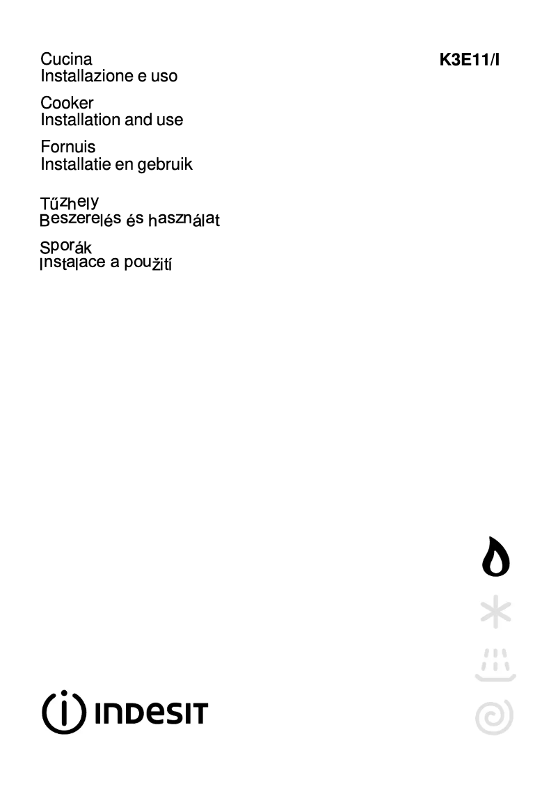 Page n°1 - Manuel utilisateur Indesit K3E11/I