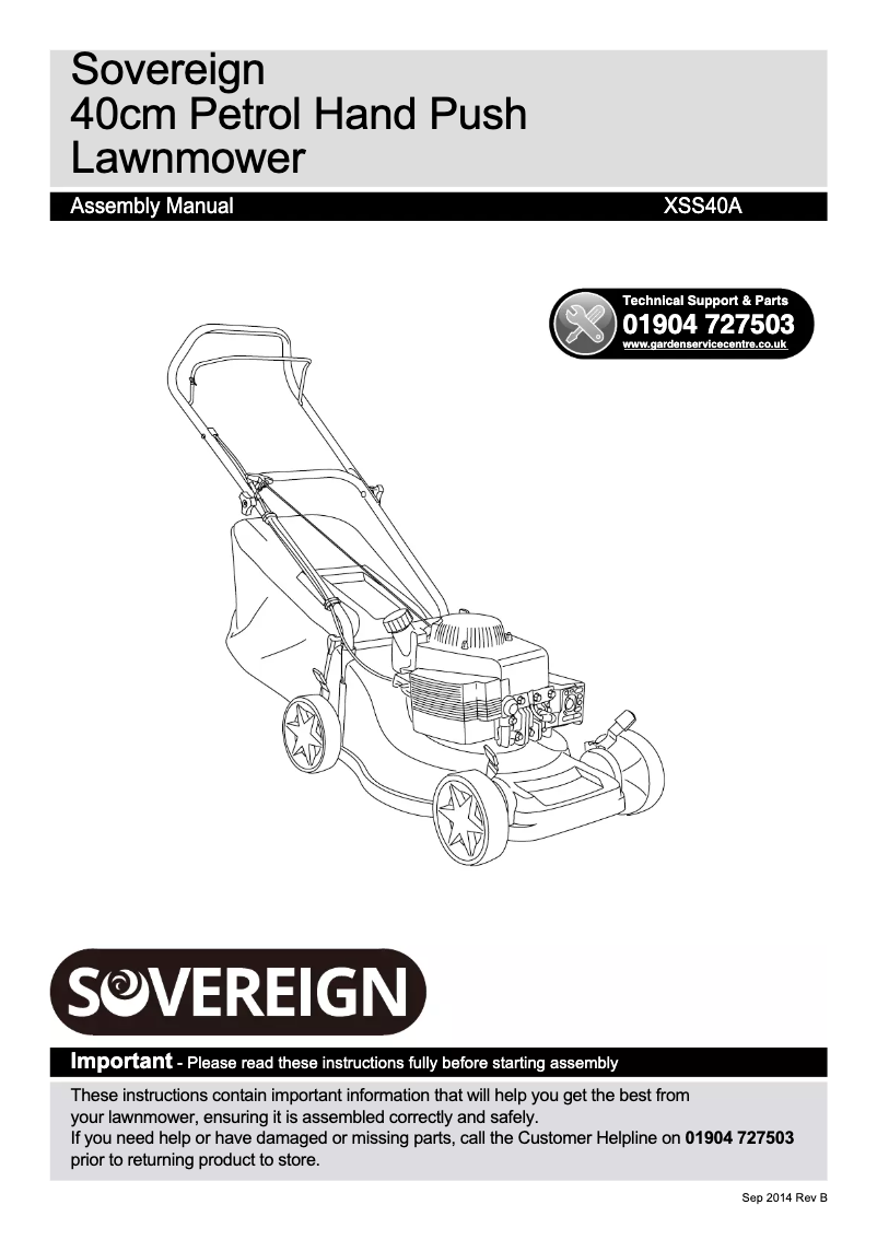 Page 1 of the manual User Manual Sovereign XSS40A