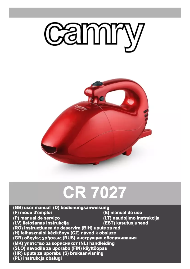 Página 1 del manual Manual de usuario Camry CR 7027