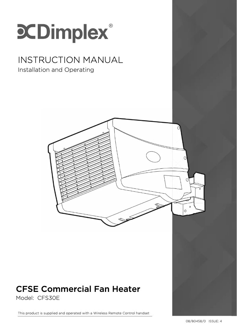 Page 1 de la notice Manuel utilisateur Dimplex CFS30E