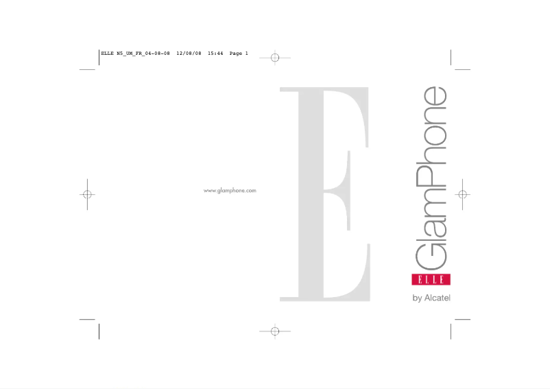 Page 1 of the manual User Manual Alcatel ELLE GlamPhone N5