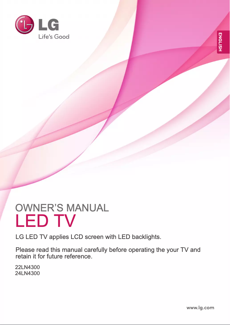 Page 1 of the manual User Manual LG 24LN4300