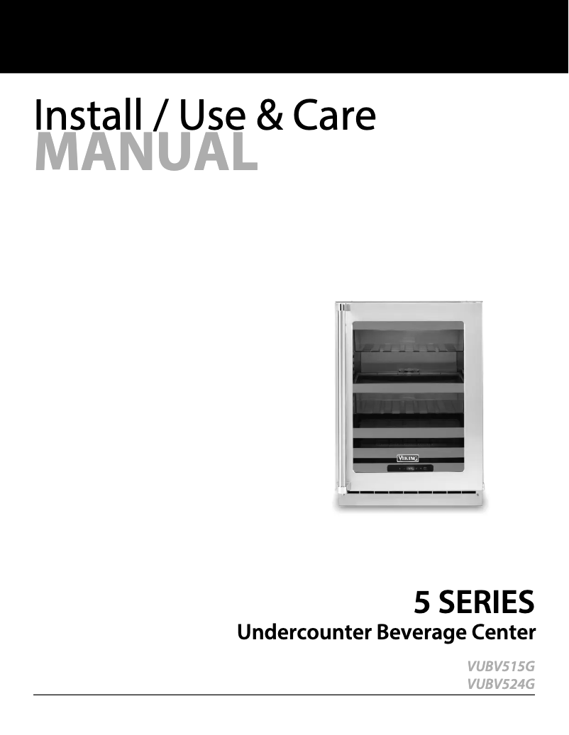 Page 1 of the manual User Manual Viking VUBV524GSS