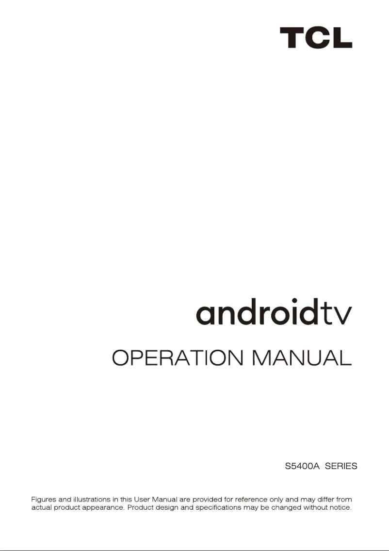 Page 1 de la notice Manuel utilisateur TCL 43S5400AK