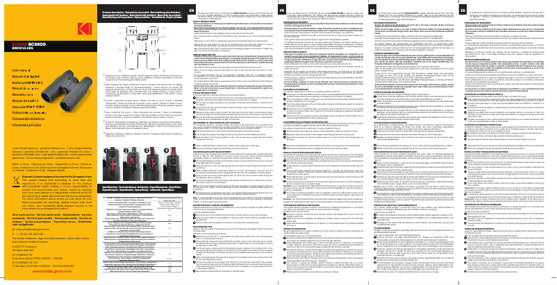 Page 1 of the manual User Manual Kodak BCS600