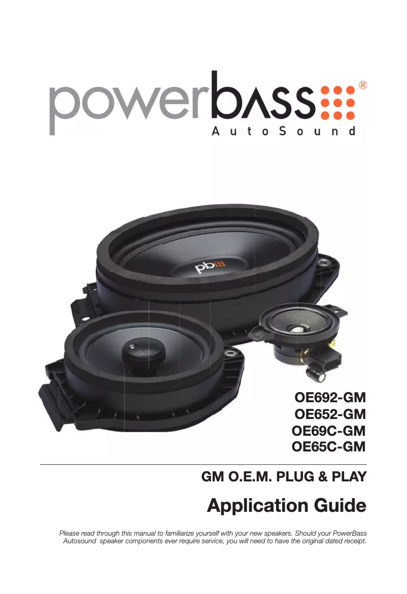 Página 1 del manual Manual de usuario PowerBass OE65C-GM
