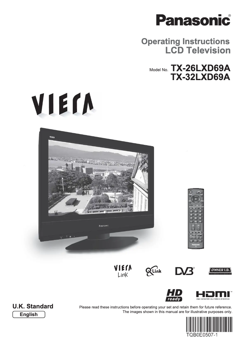 Page 1 de la notice Manuel utilisateur Panasonic Viera TX-32LXD69A