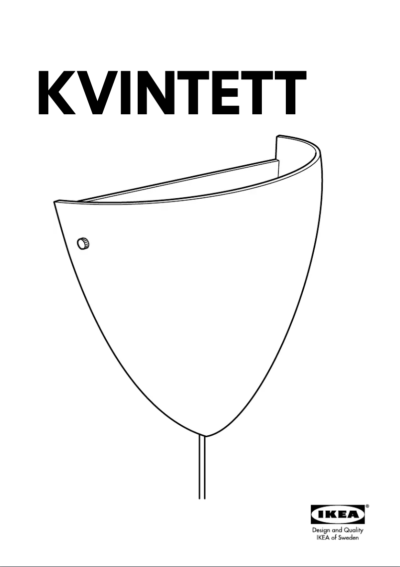 Page 1 de la notice Manuel utilisateur Ikea KVINTETT