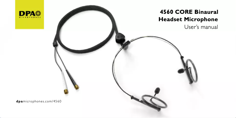 Page 1 de la notice Manuel utilisateur DPA 4560 CORE