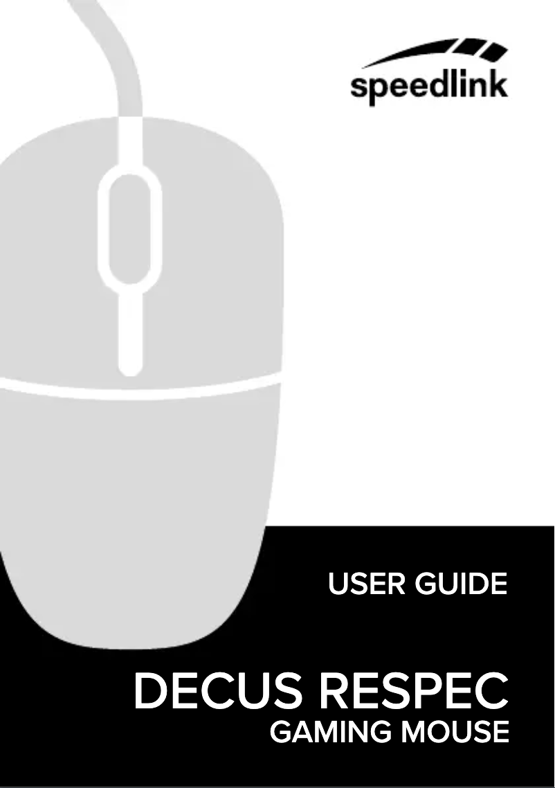 Page 1 of the manual User Manual Speed-Link Decus Respec