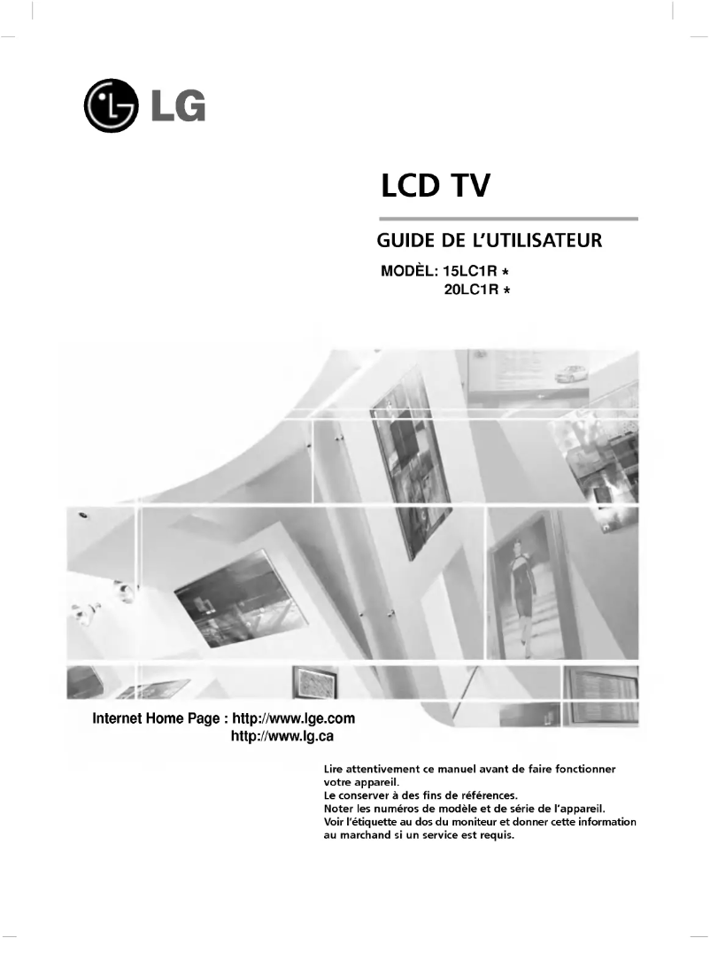Page 1 de la notice Manuel utilisateur LG 20LC1RB