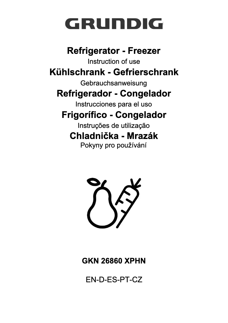 Page 1 de la notice Manuel utilisateur Grundig GKN 26860 XPHN