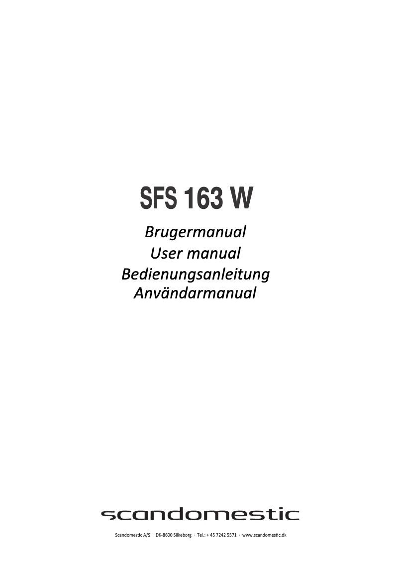 Page 1 of the manual User Manual Scandomestic SFS 163 W