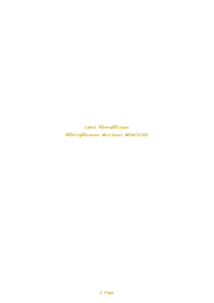 Image de la première page du manuel de l'appareil WRSA71CIHZ