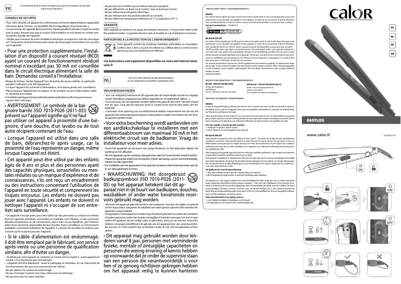 Página 1 del manual Manual de usuario Calor SF161LC0