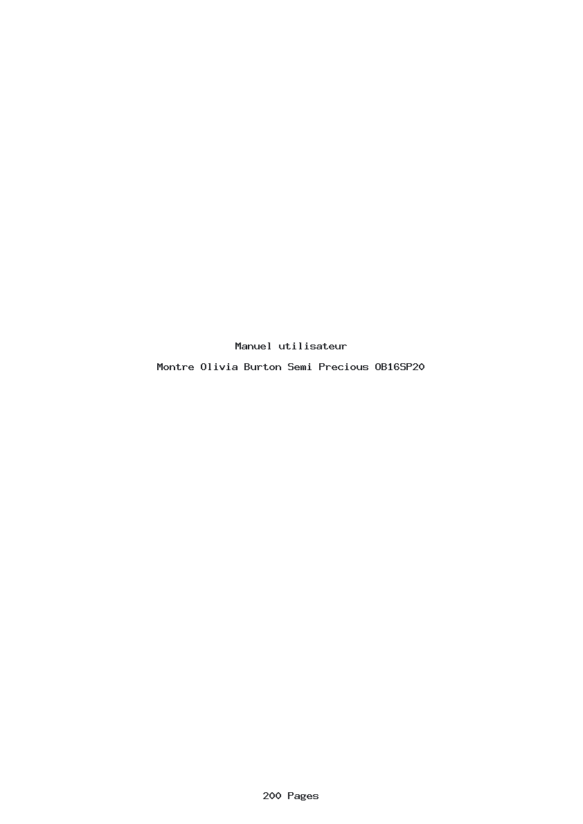 Page 1 de la notice Manuel utilisateur Olivia Burton Semi Precious OB16SP20