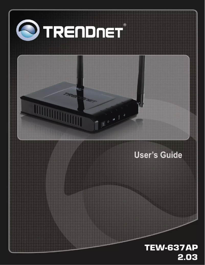 Page 1 de la notice Manuel utilisateur TRENDnet TEW-637AP