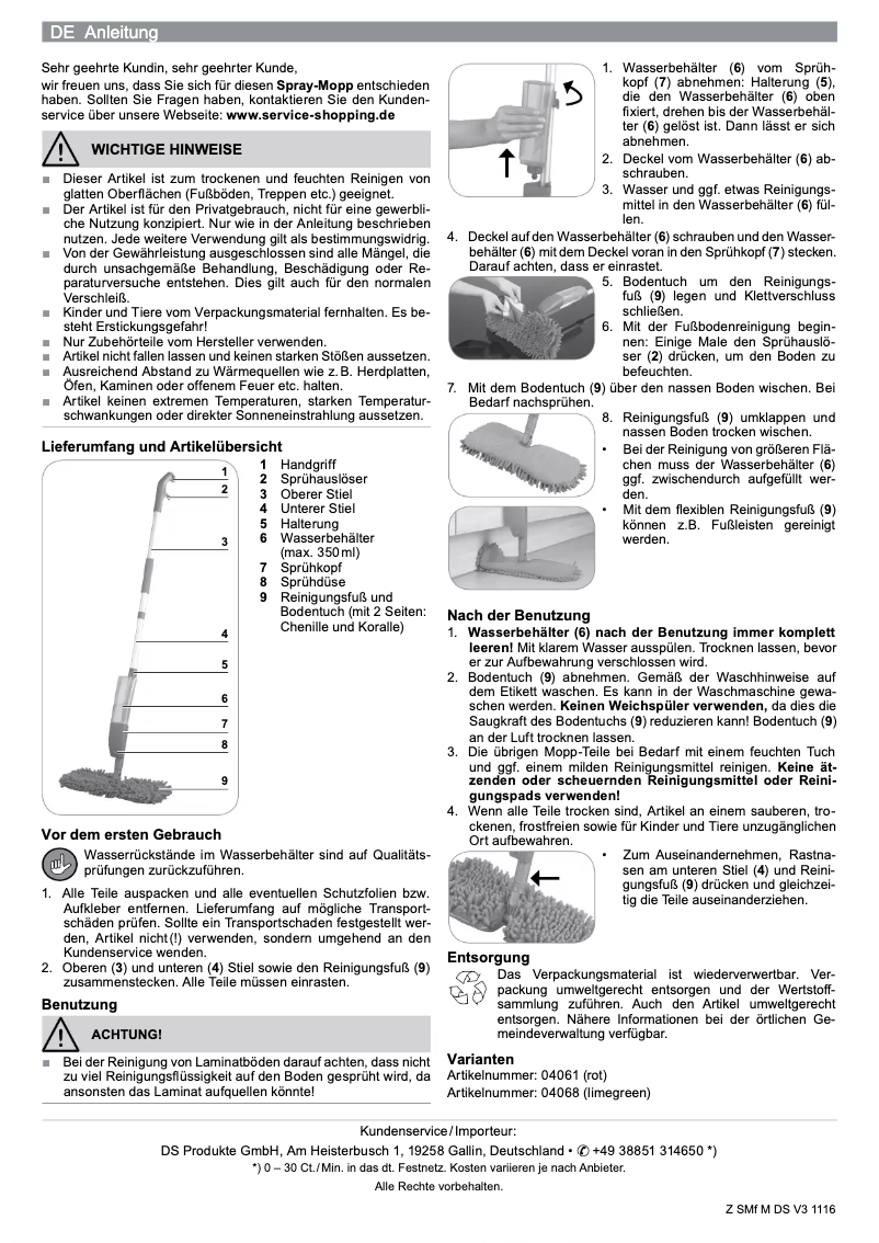 Image de la première page du manuel de l'appareil 04061