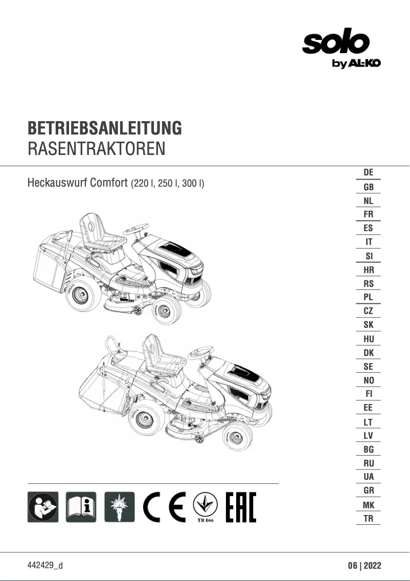 Page 1 de la notice Manuel utilisateur Solo T 13-93.7 HD