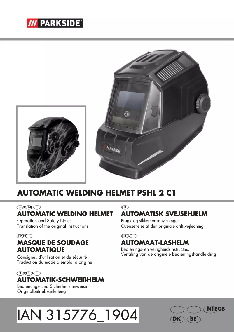 Page 1 de la notice Manuel utilisateur Parkside PSHL 2 C1