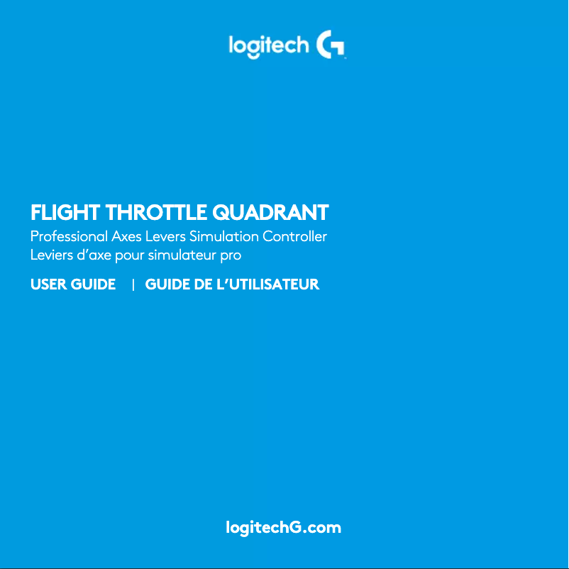 Page 1 de la notice Manuel utilisateur Logitech Flight Throttle Quadrant