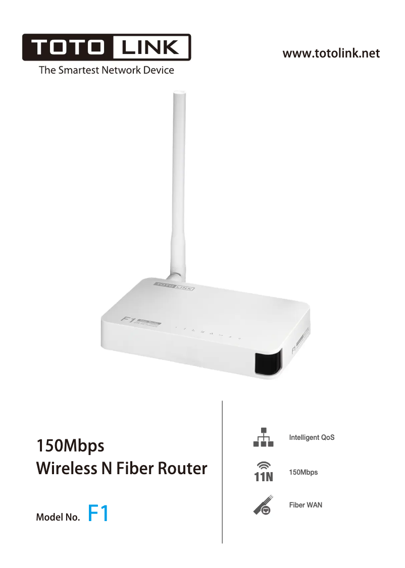 Página 1 del manual Manual de usuario Totolink F1