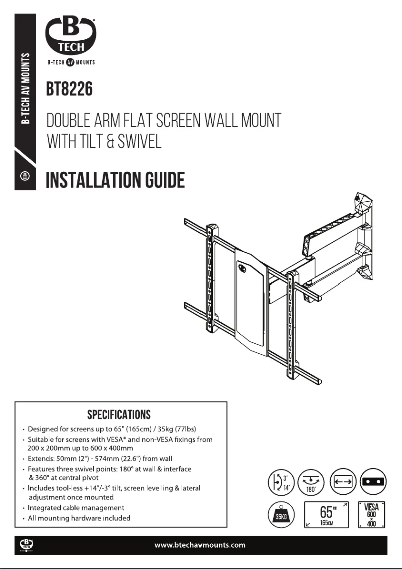 Page 1 of the manual User Manual B-Tech BT8226
