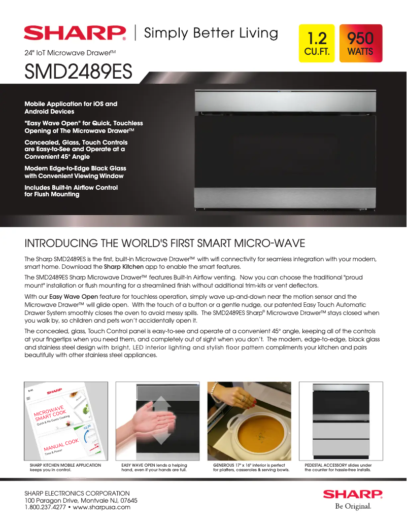 Página 1 del manual Ficha técnica Sharp SMD2489ES
