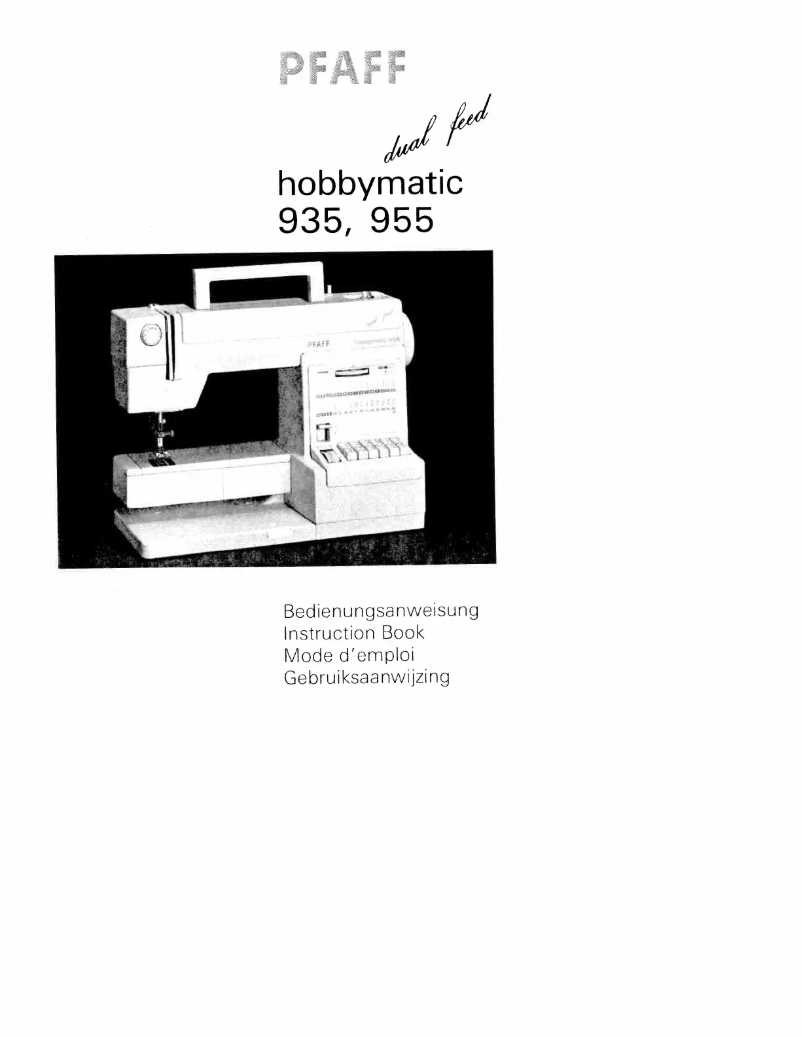 Página 1 del manual Manual de usuario Pfaff hobbymatic 935