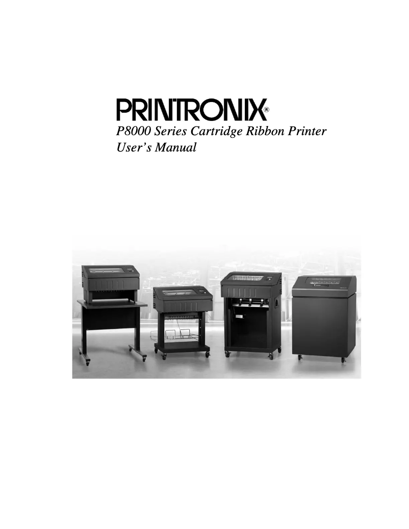 Página 1 del manual Manual de usuario Printronix P8205