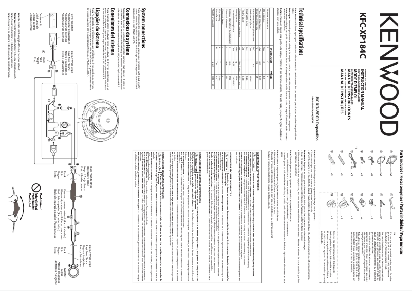 Page 1 de la notice Manuel utilisateur Kenwood Excelon KFC-XP184C
