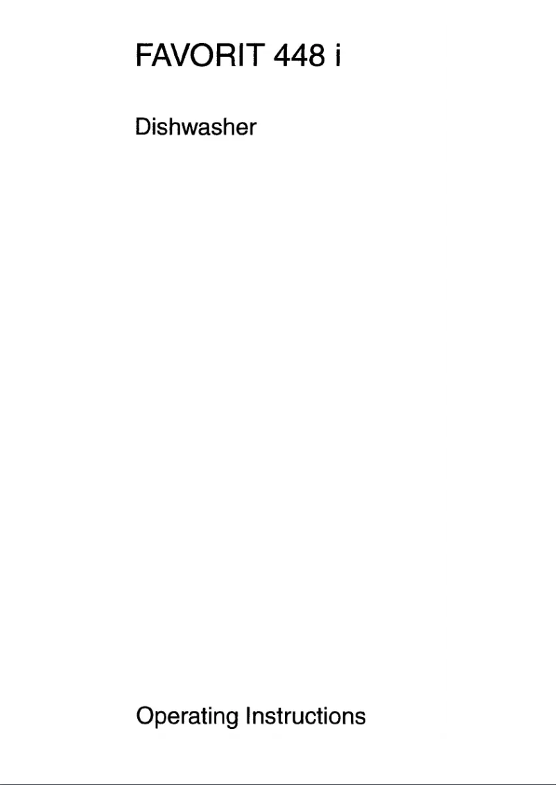 Page 1 de la notice Manuel utilisateur AEG Favorit 448I D
