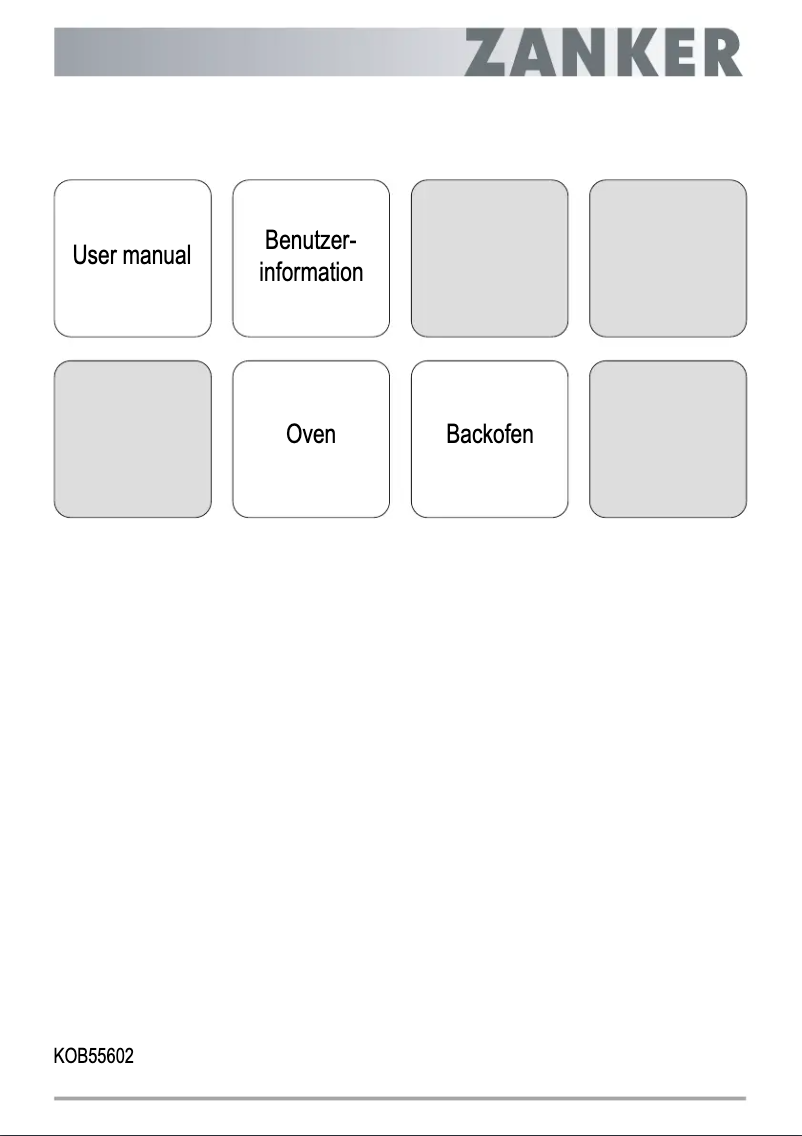 Page 1 de la notice Manuel utilisateur Zanker KOB55602XK