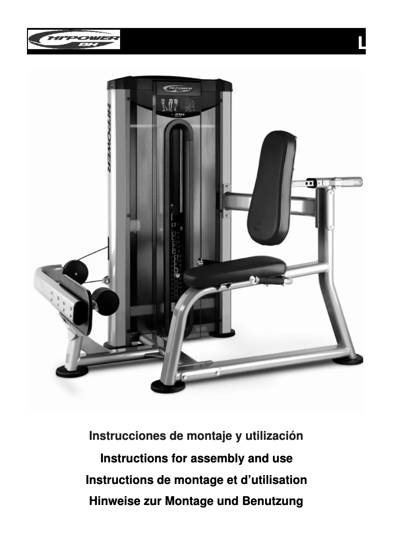 Page 1 de la notice Manuel utilisateur BH Fitness L610