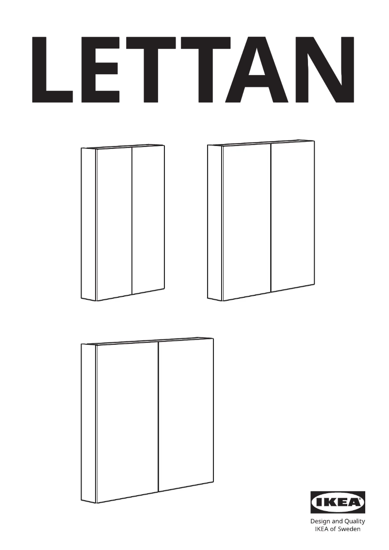 Page 1 de la notice Manuel utilisateur Ikea LETTAN 605.349.24