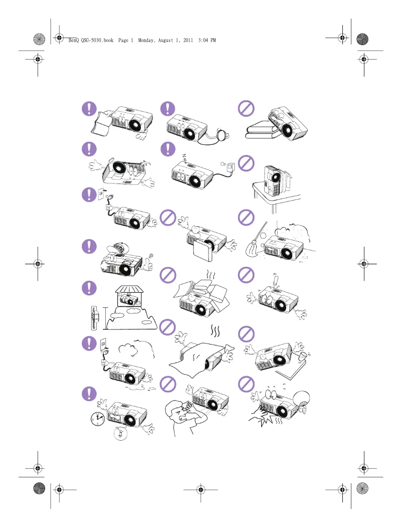 Página 1 del manual Guía de inicio rápido BenQ MS513