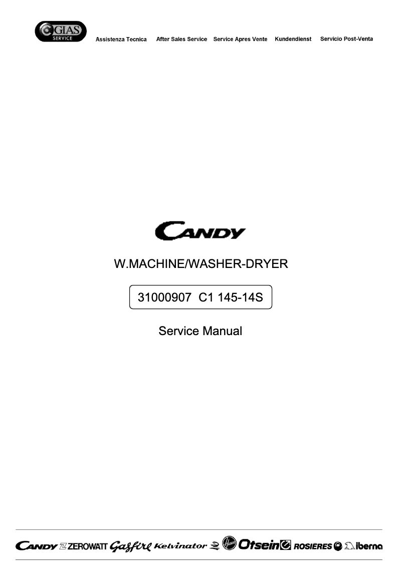 Página 1 del manual Manual de usuario Candy C1 145