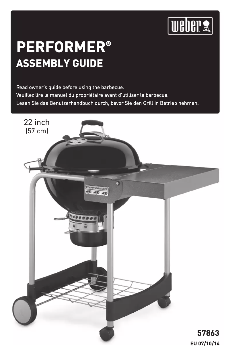 Page 1 de la notice Manuel utilisateur Weber Performer Deluxe GBS 57 cm