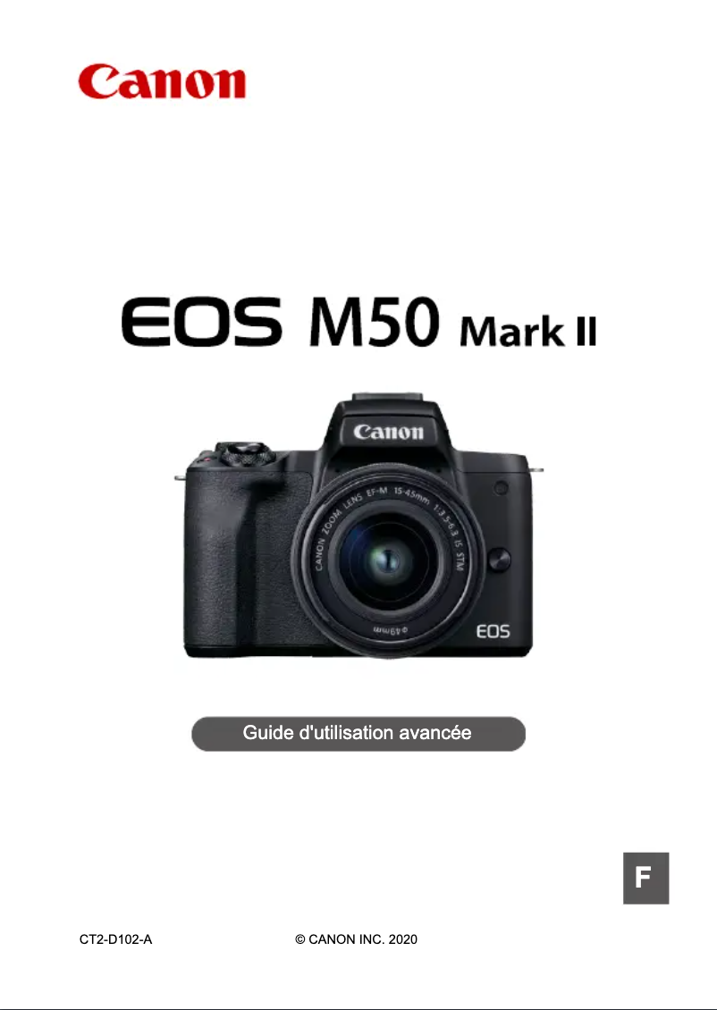 Page 1 de la notice Manuel utilisateur Canon EOS M50 Mark II