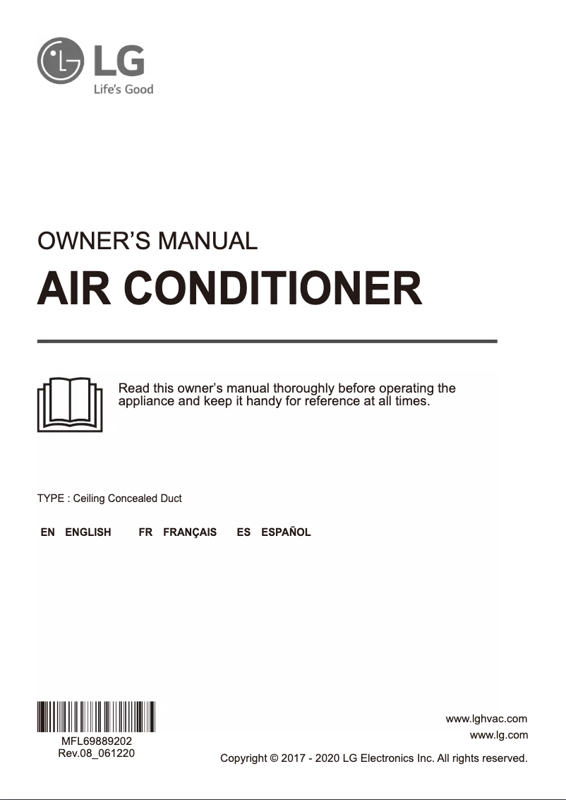 Page 1 of the manual User Manual LG ARNU123M2A4