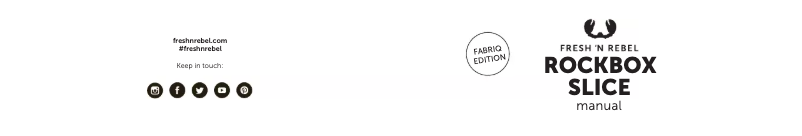 Página 1 del manual Manual de usuario Fresh 'n Rebel 1RB2500CC