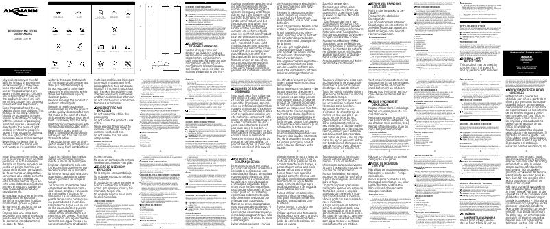Page 1 de la notice Manuel utilisateur Ansmann Cabinet light M