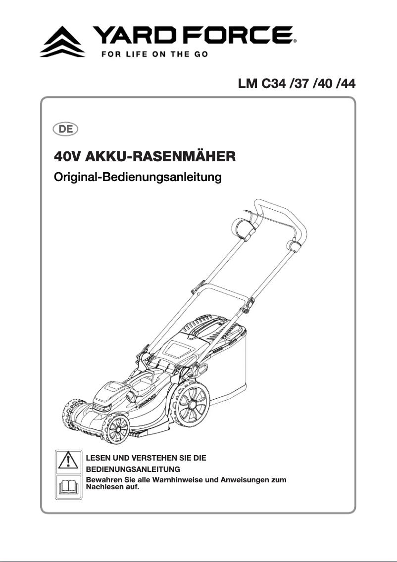 Page 1 de la notice Manuel utilisateur Yard Force LM C37