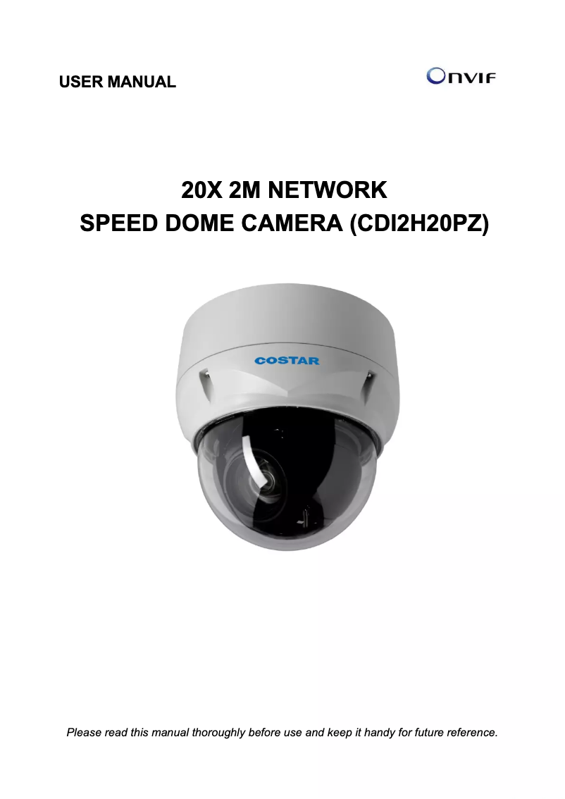 Page 1 of the manual User Manual Costar CDI2H20PZ